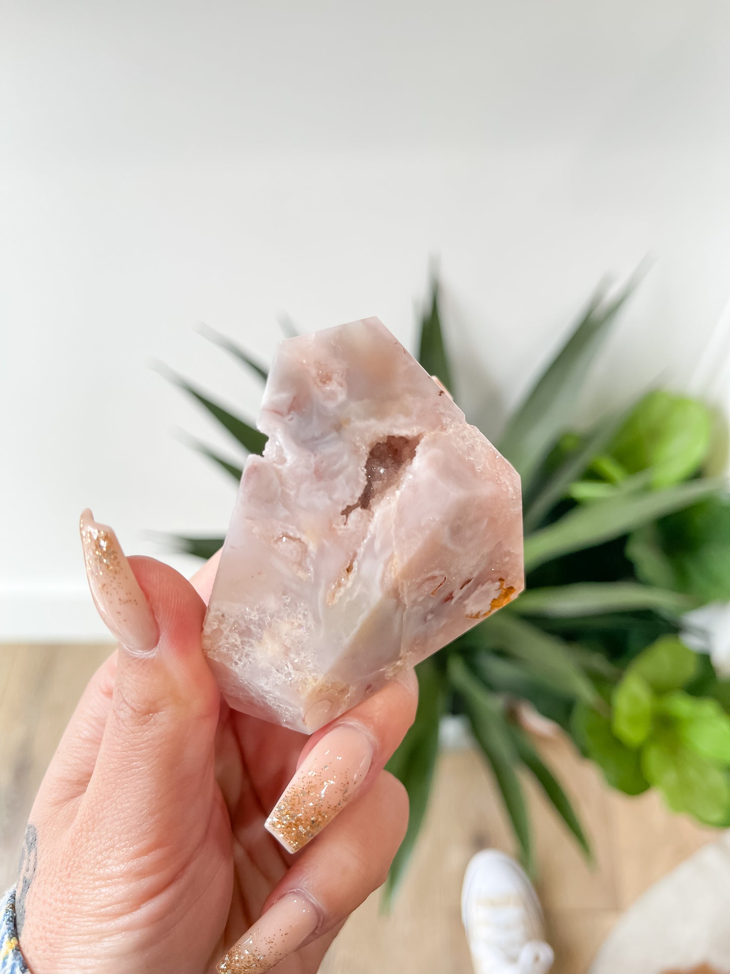 36 pink amethyst flower agate free forms