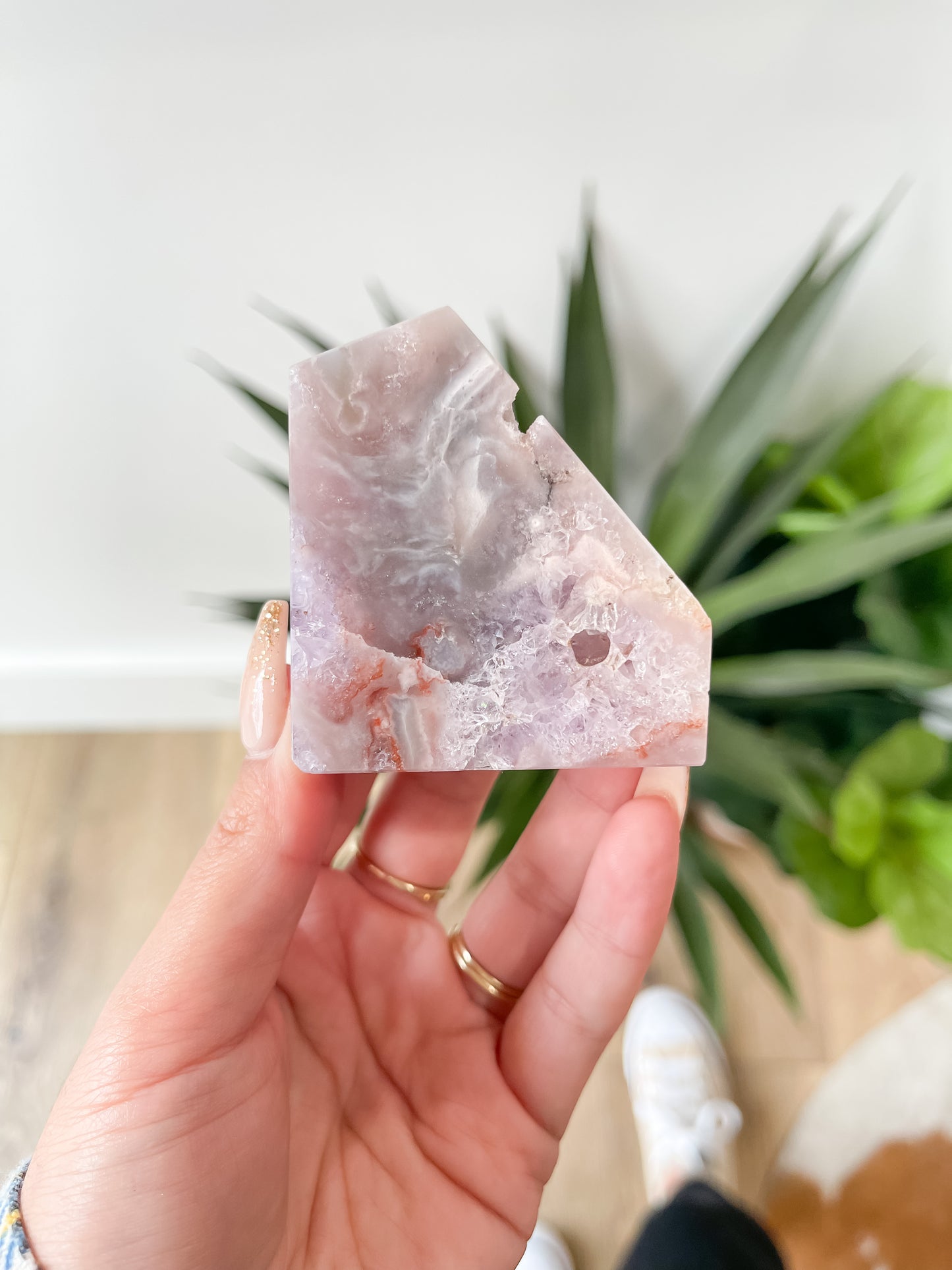 36 pink amethyst flower agate free forms