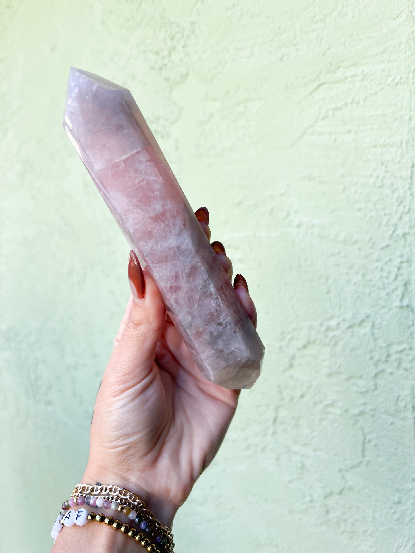 65 Rose Quartz  and Smokey Quartz