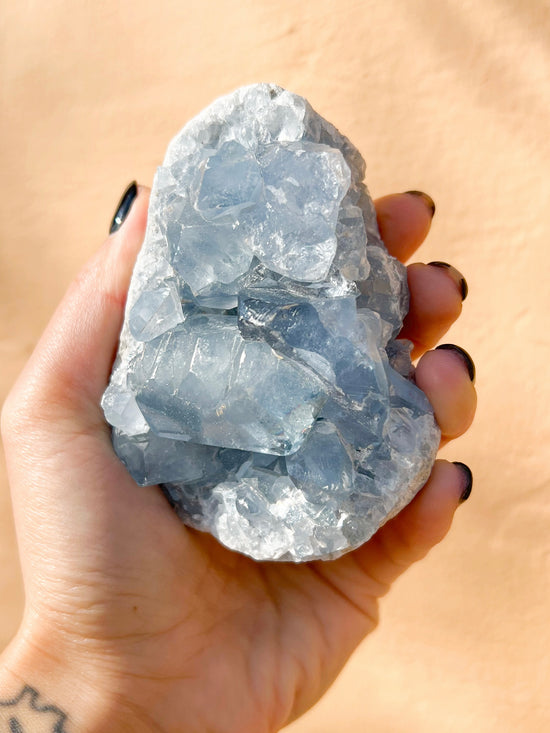 40 Blue Celestite Cluster