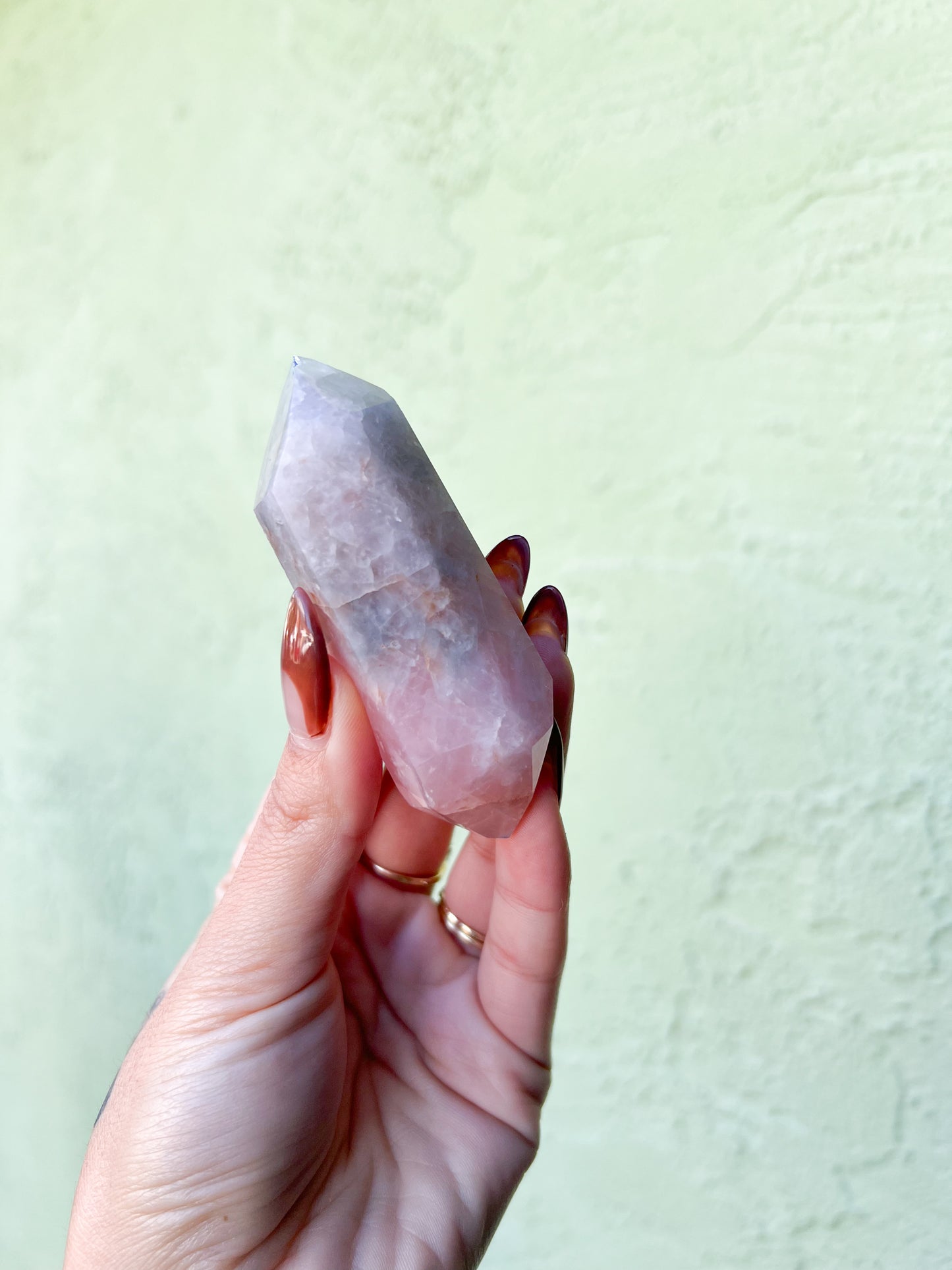 32 Rose Quartz Black Kyanite