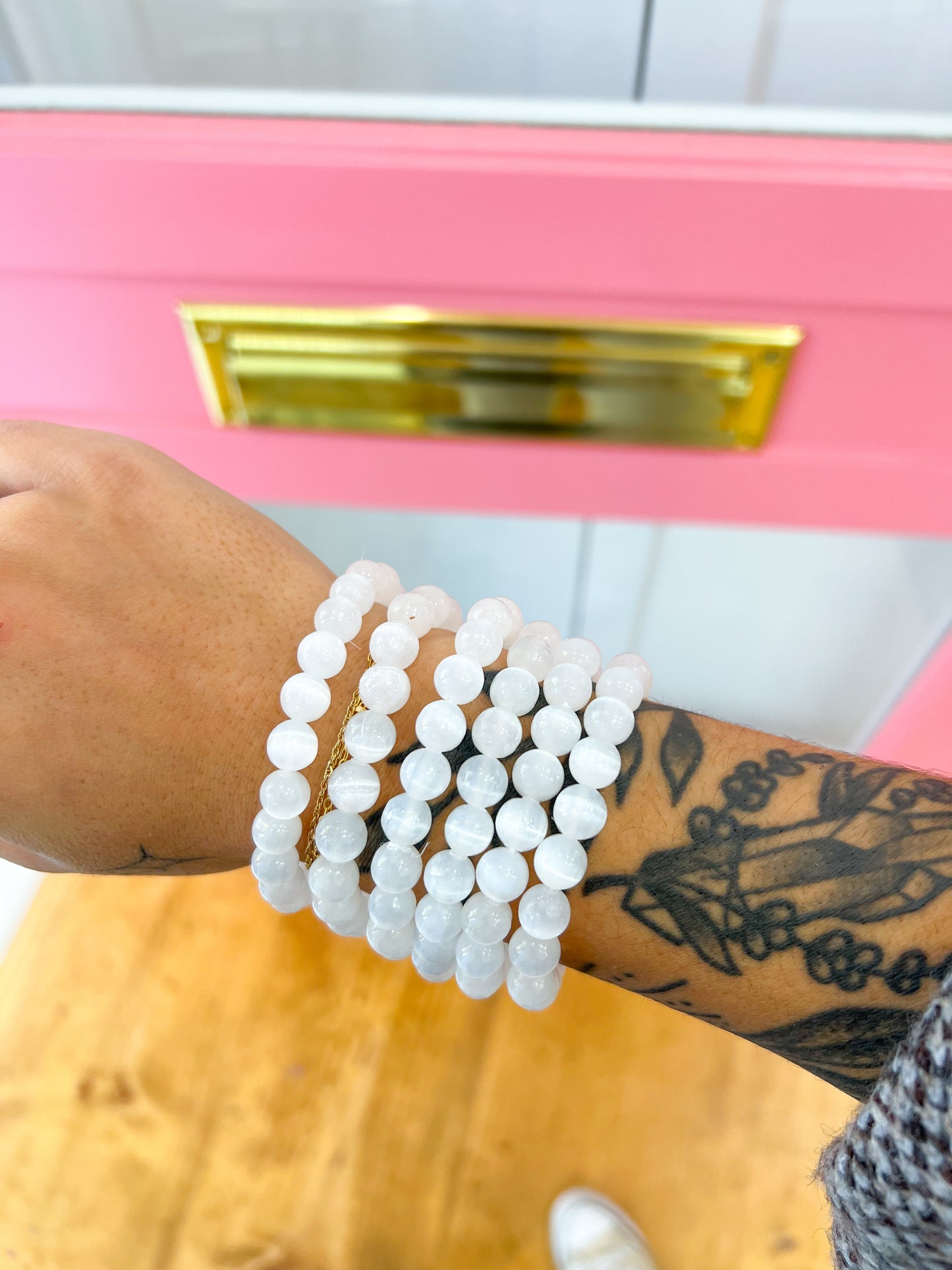 Satin spar - Selenite bracelets