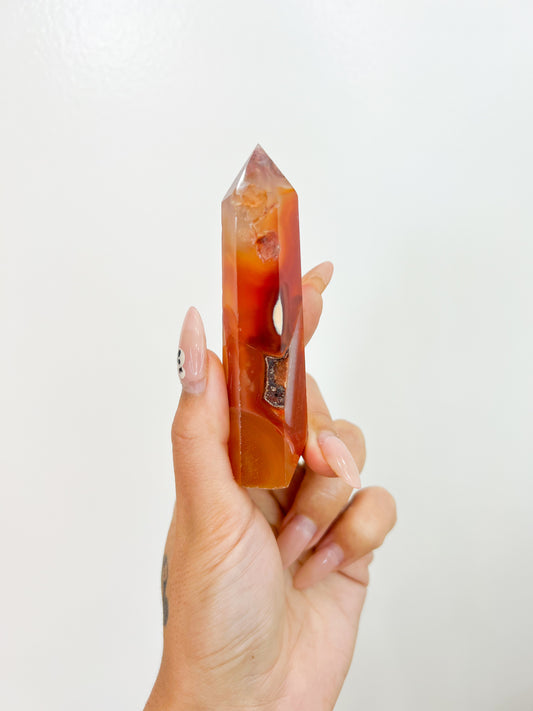 26 Carnelian Flower Agate Towers
