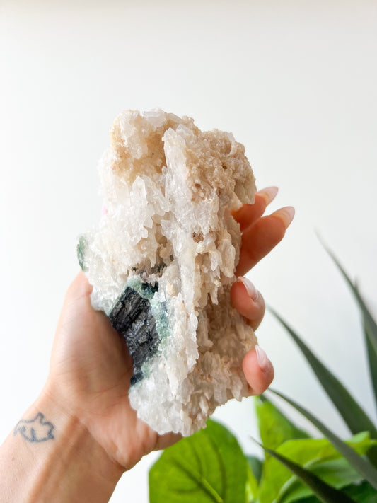 Blue Tourmaline in Quartz