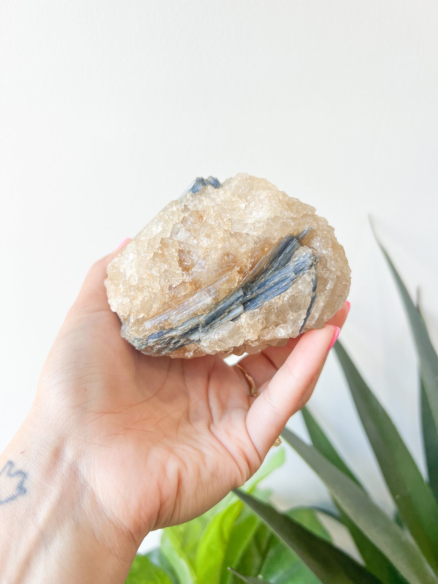 71 Raw Quartz with Blue Kyanite