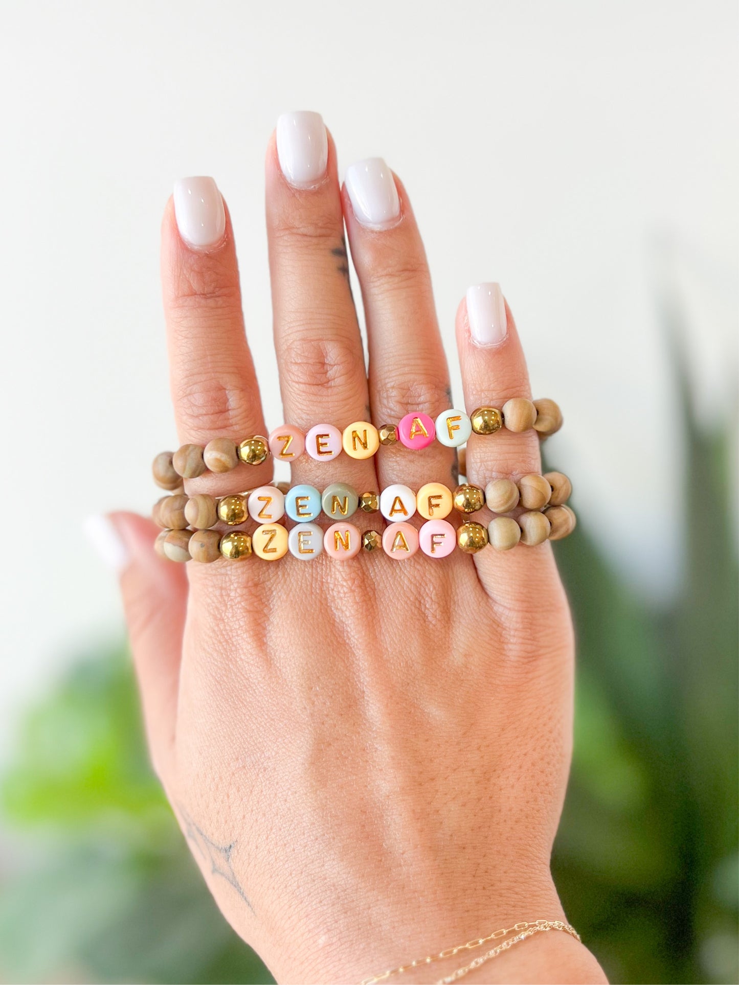 Zen Af beaded gemstone bracelets