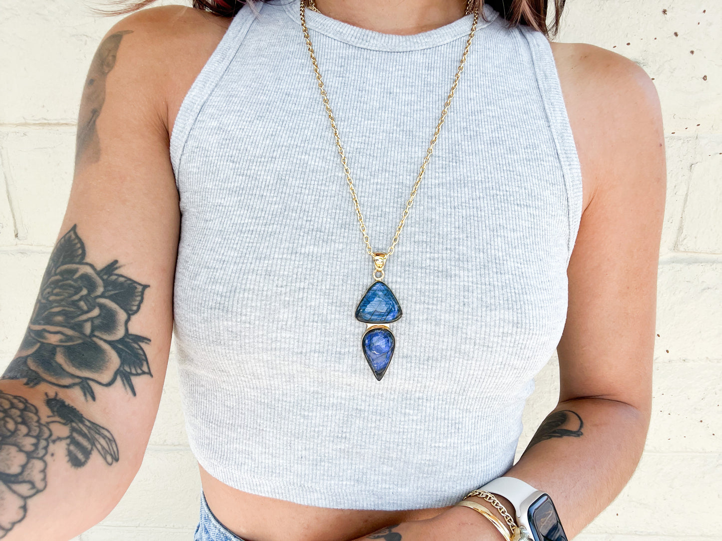 The Kia Labradorite necklace