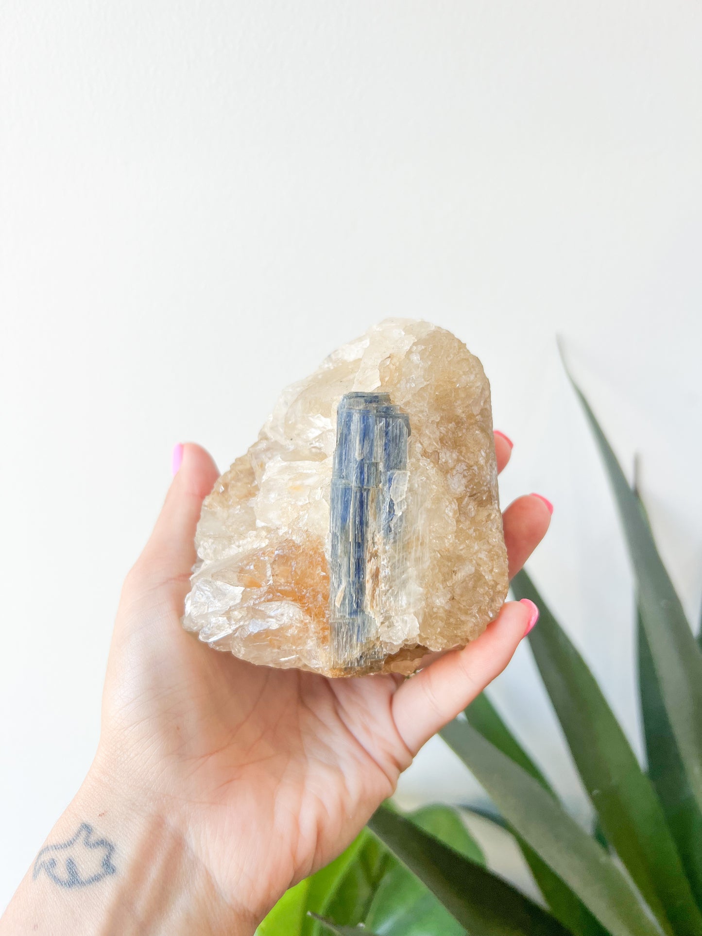 71 Raw Quartz with Blue Kyanite