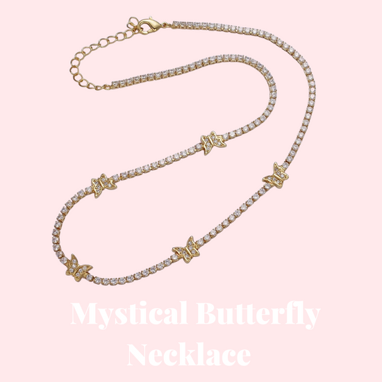 Mystical Butterfly Chocker Tennis Necklace