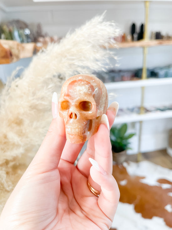 Load image into Gallery viewer, 55 Orange Calcite Skull
