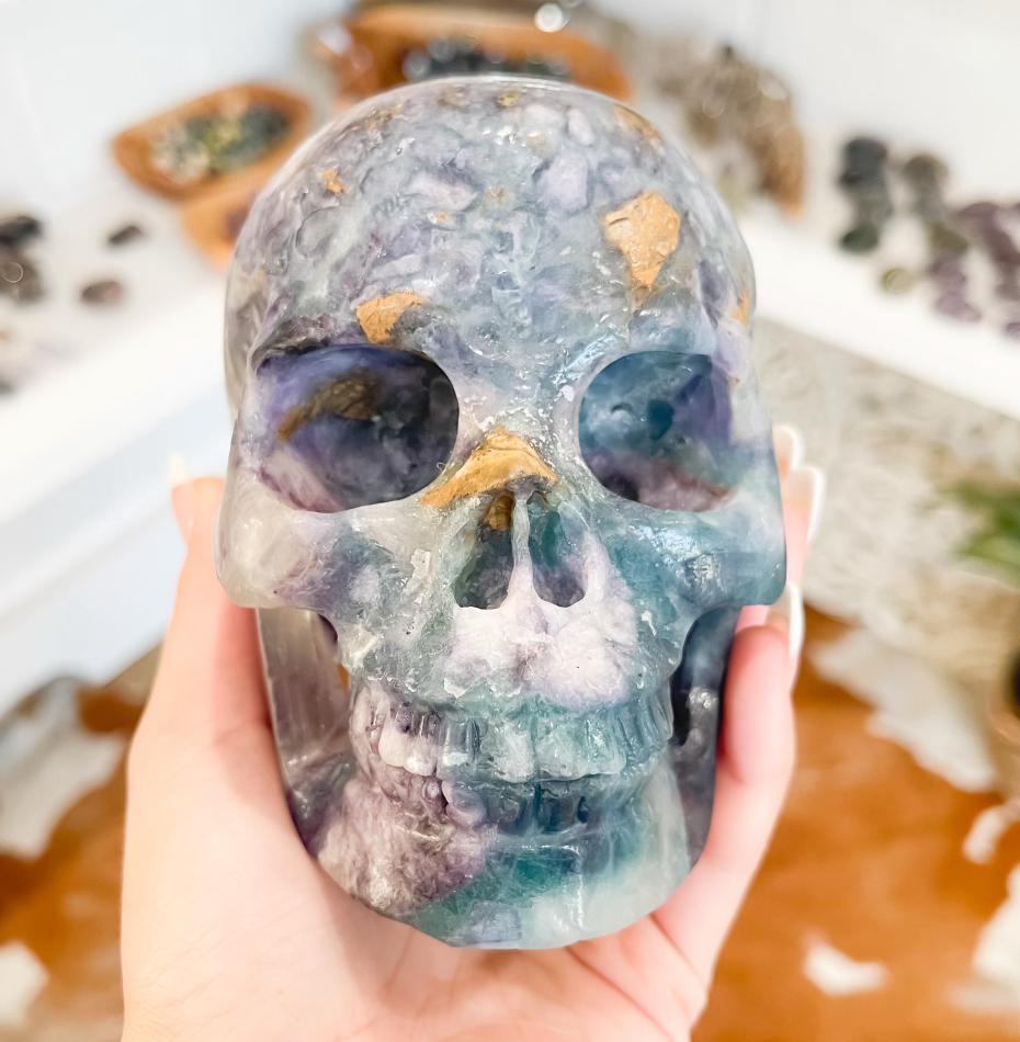 Fluorite Skull