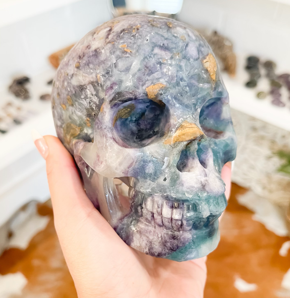 Fluorite Skull