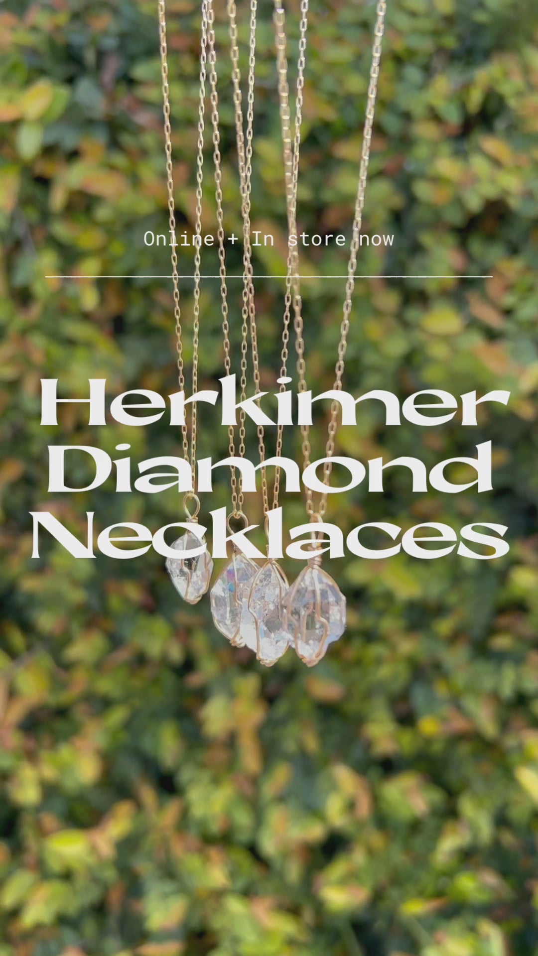 Load and play video in Gallery viewer, Herkimer Diamond Necklaces
