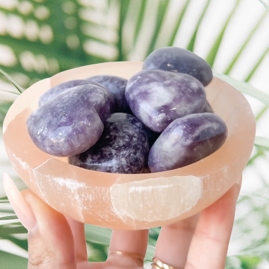 Lepidolite Heart Tumble