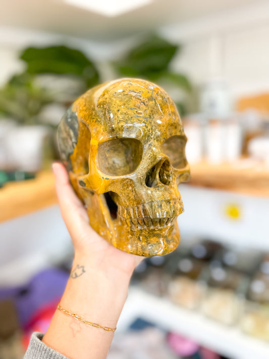 Ocean Jasper Skull