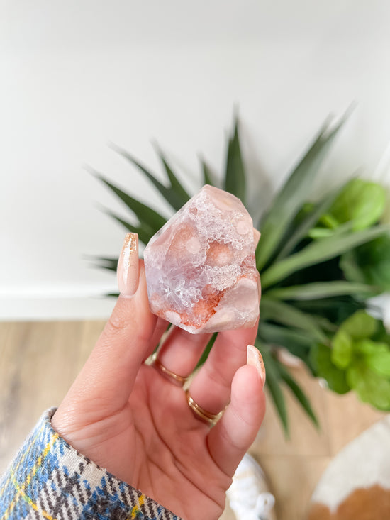 38 pink amethyst flower agate free forms