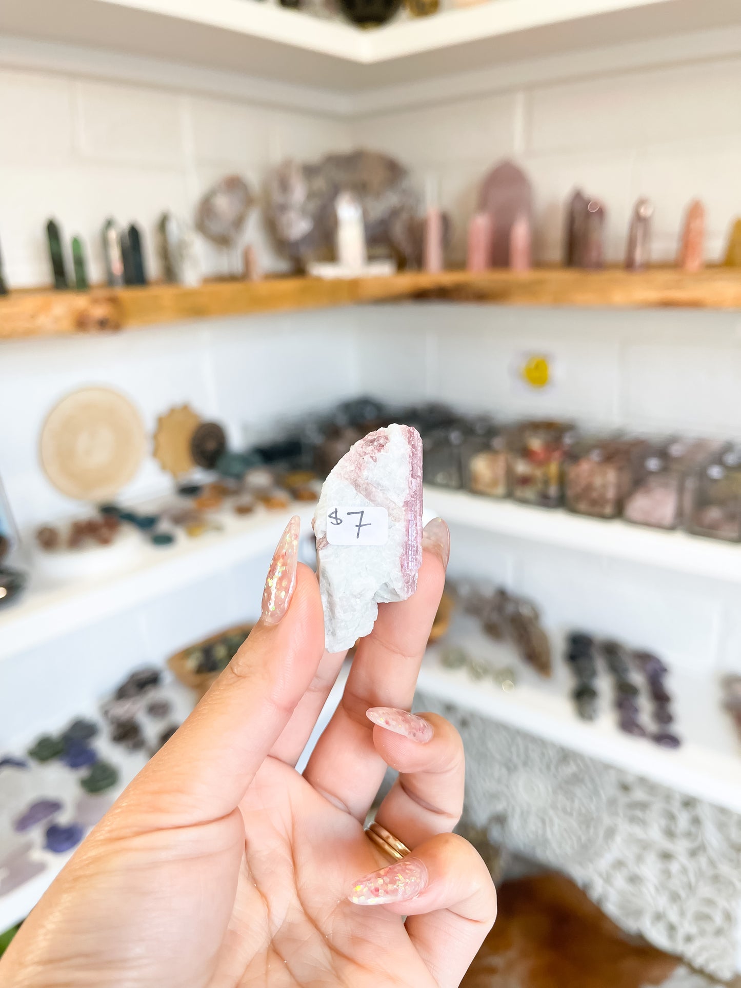 Pink Tourmaline in Matrix 7
