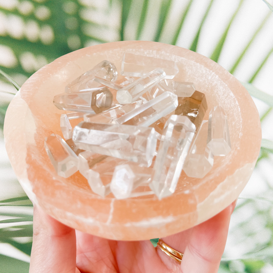 Mini Clear Quartz Tumbled Towers