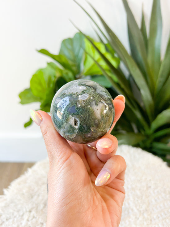 38 Moss Agate Sphere