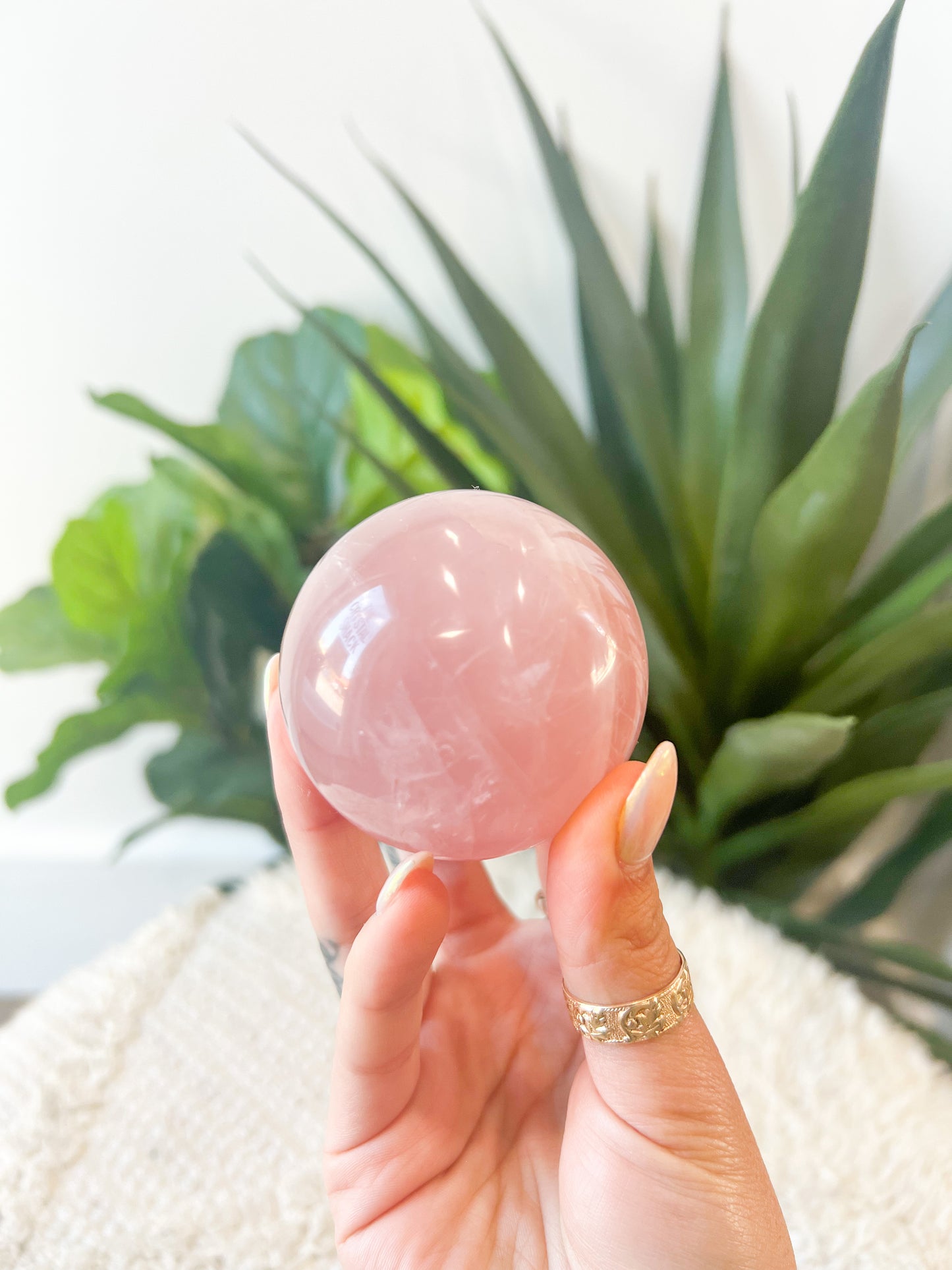 33 Rose Quartz Sphere