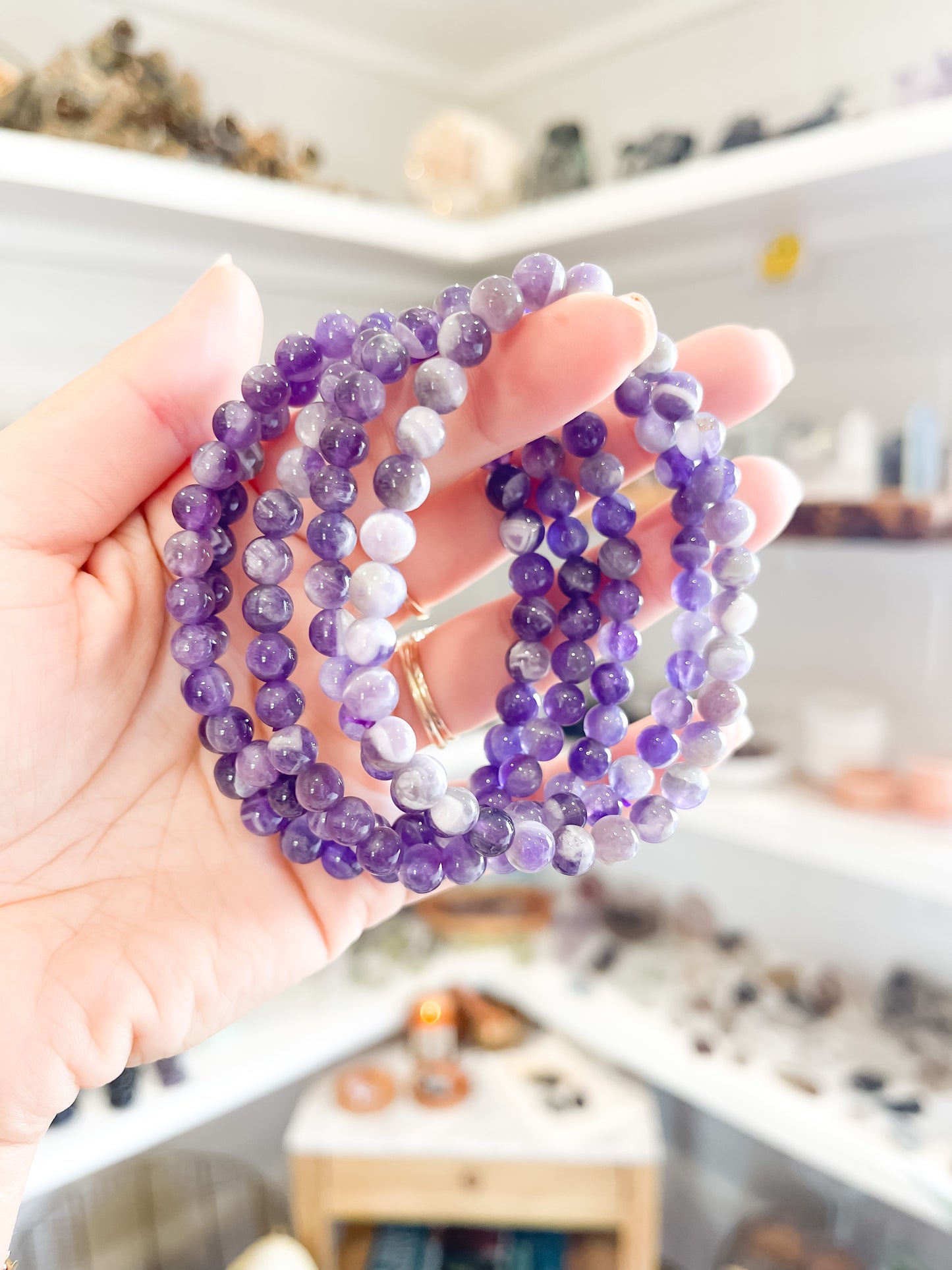 Chevron Amethyst Bracelet