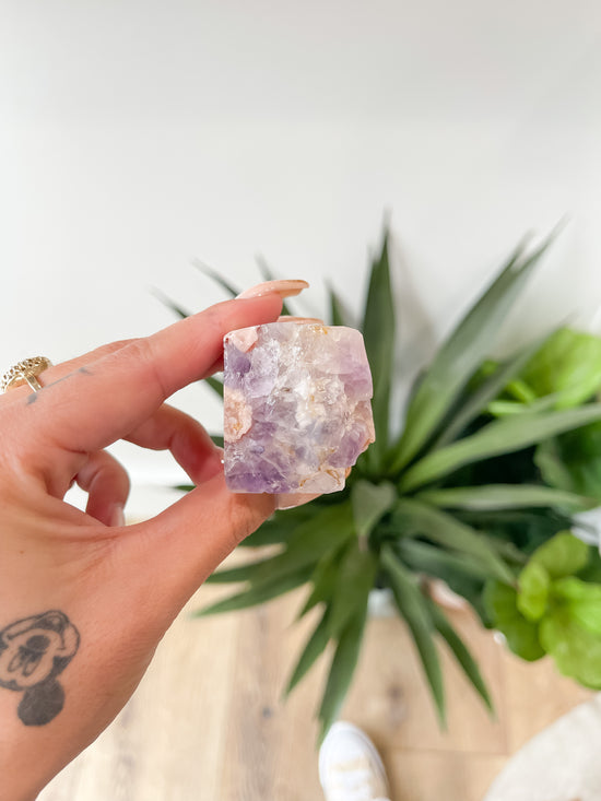 35 pink amethyst flower agate free forms