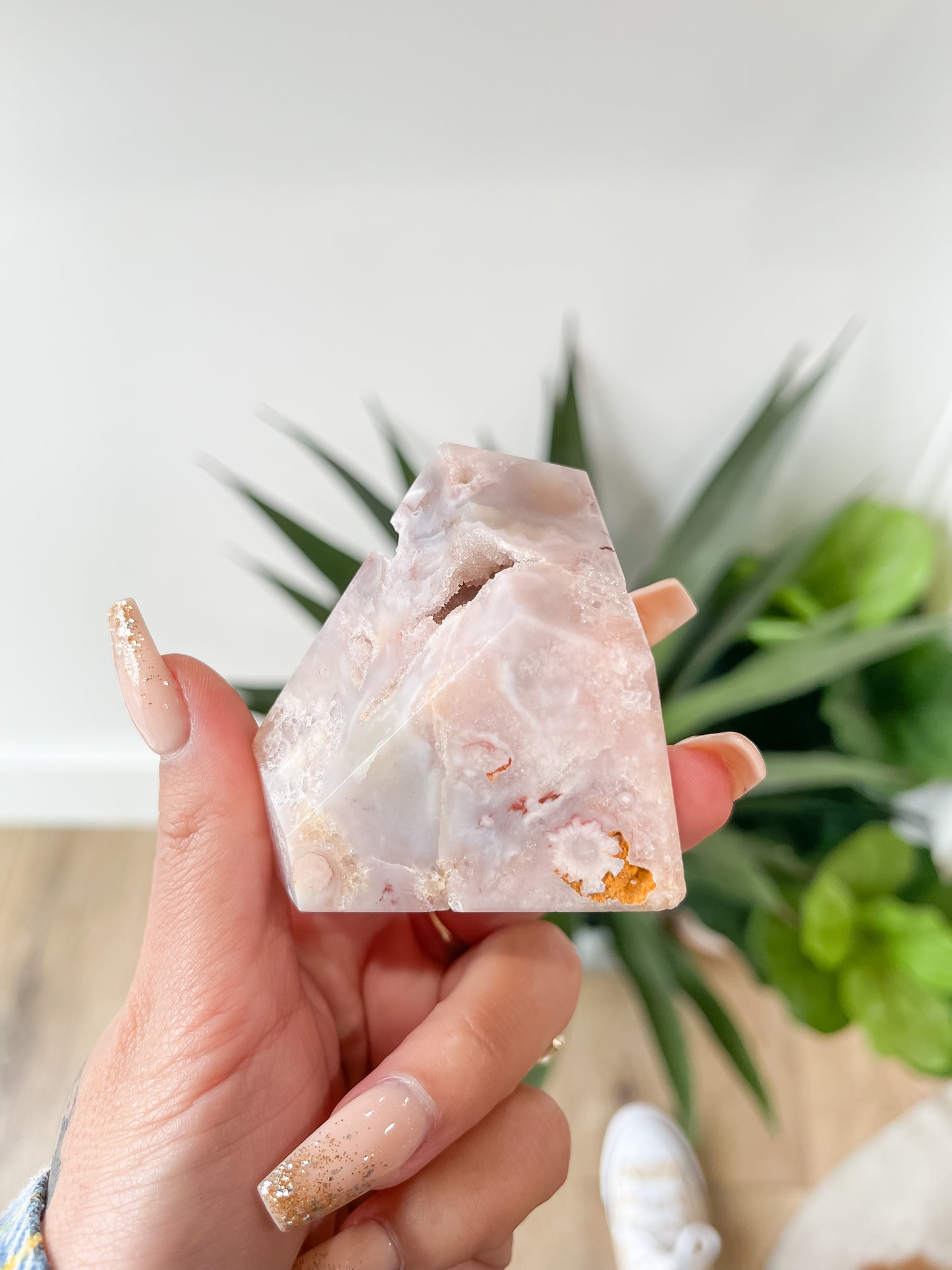36 pink amethyst flower agate free forms