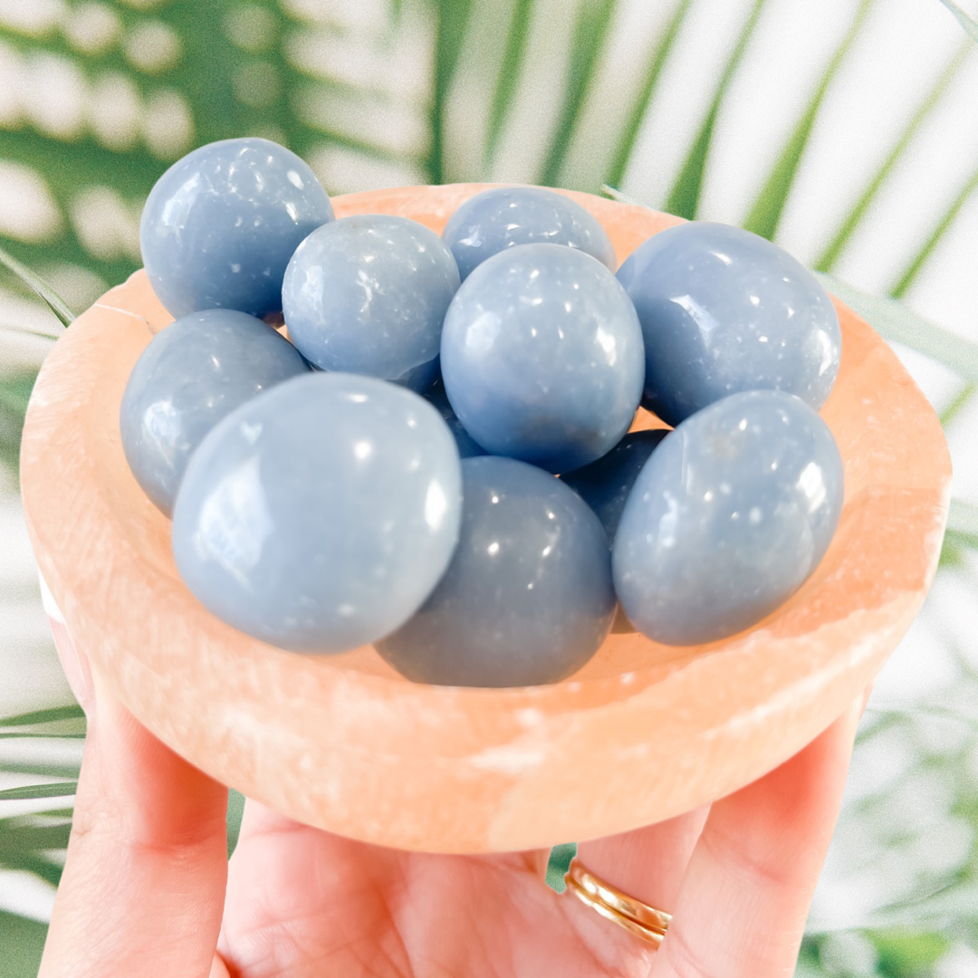 Blue Calcite Tumble
