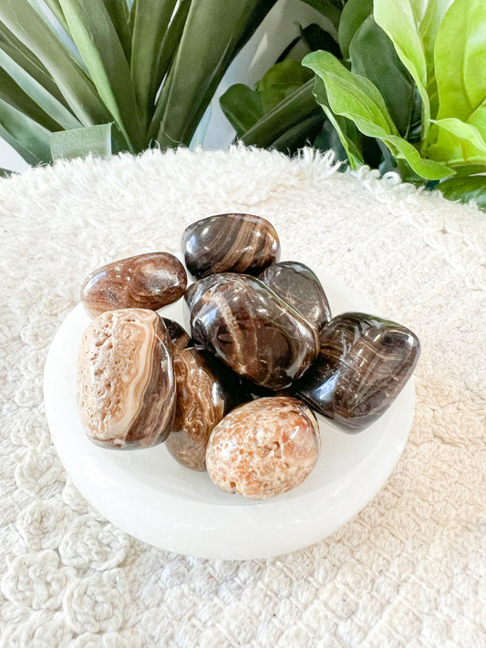 Chocolate Calcite Tumbles