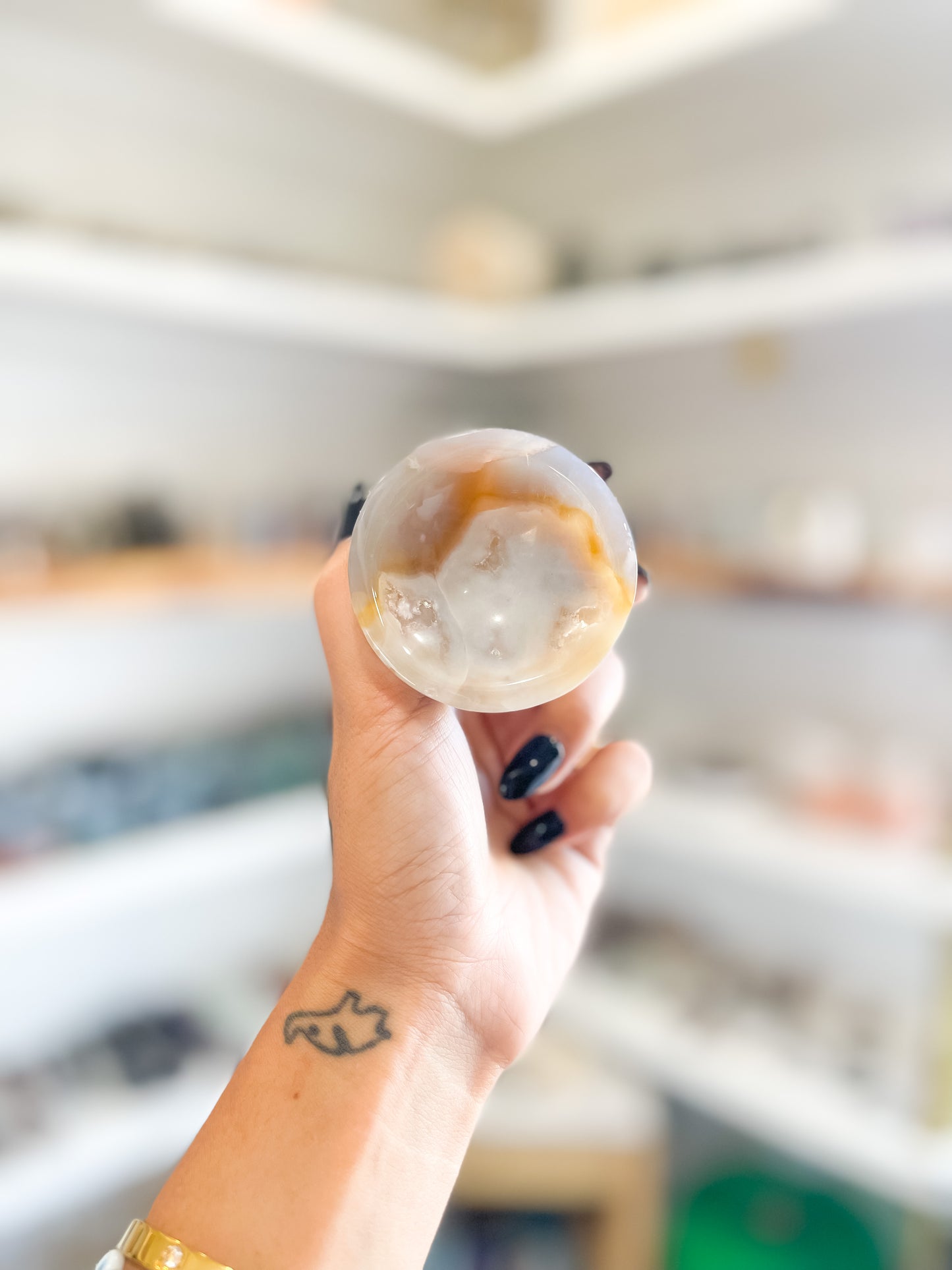 Mini Flower Agate Bowls