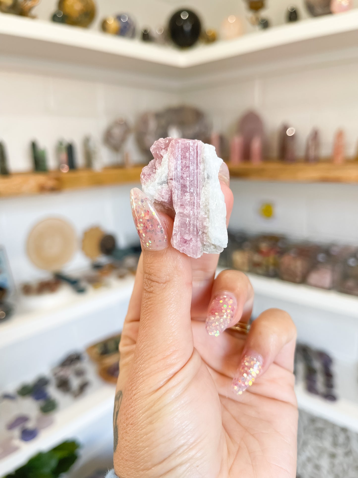 Pink Tourmaline in Matrix 10