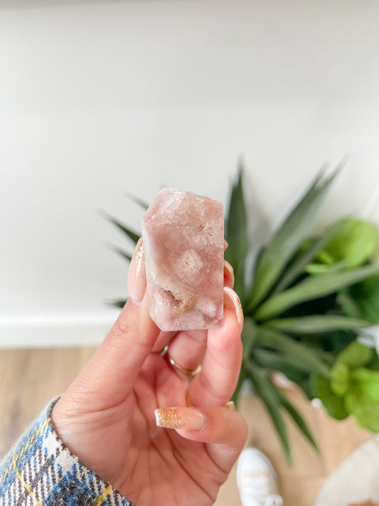 26 pink amethyst flower agate free forms