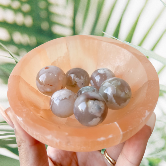 Flower Agate Marble Tumble