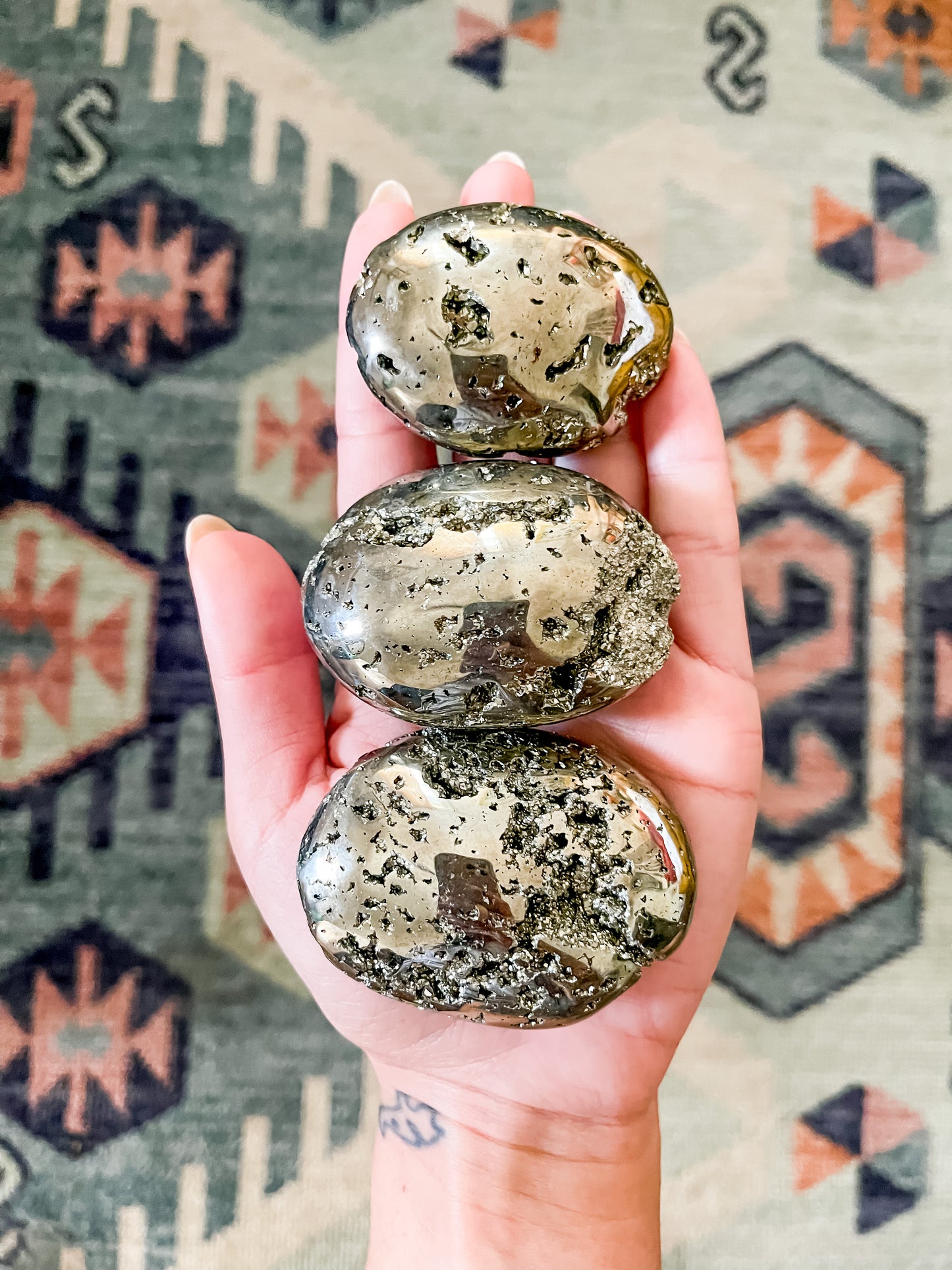 Load image into Gallery viewer, Pyrite Palm stones
