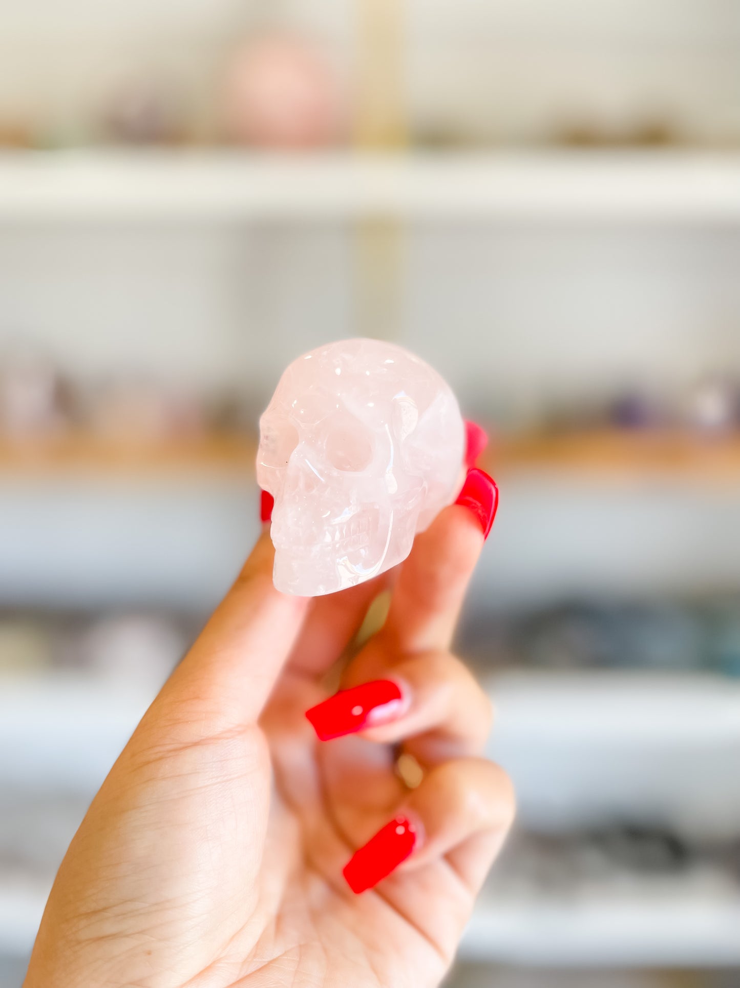 Rose Quartz Skull