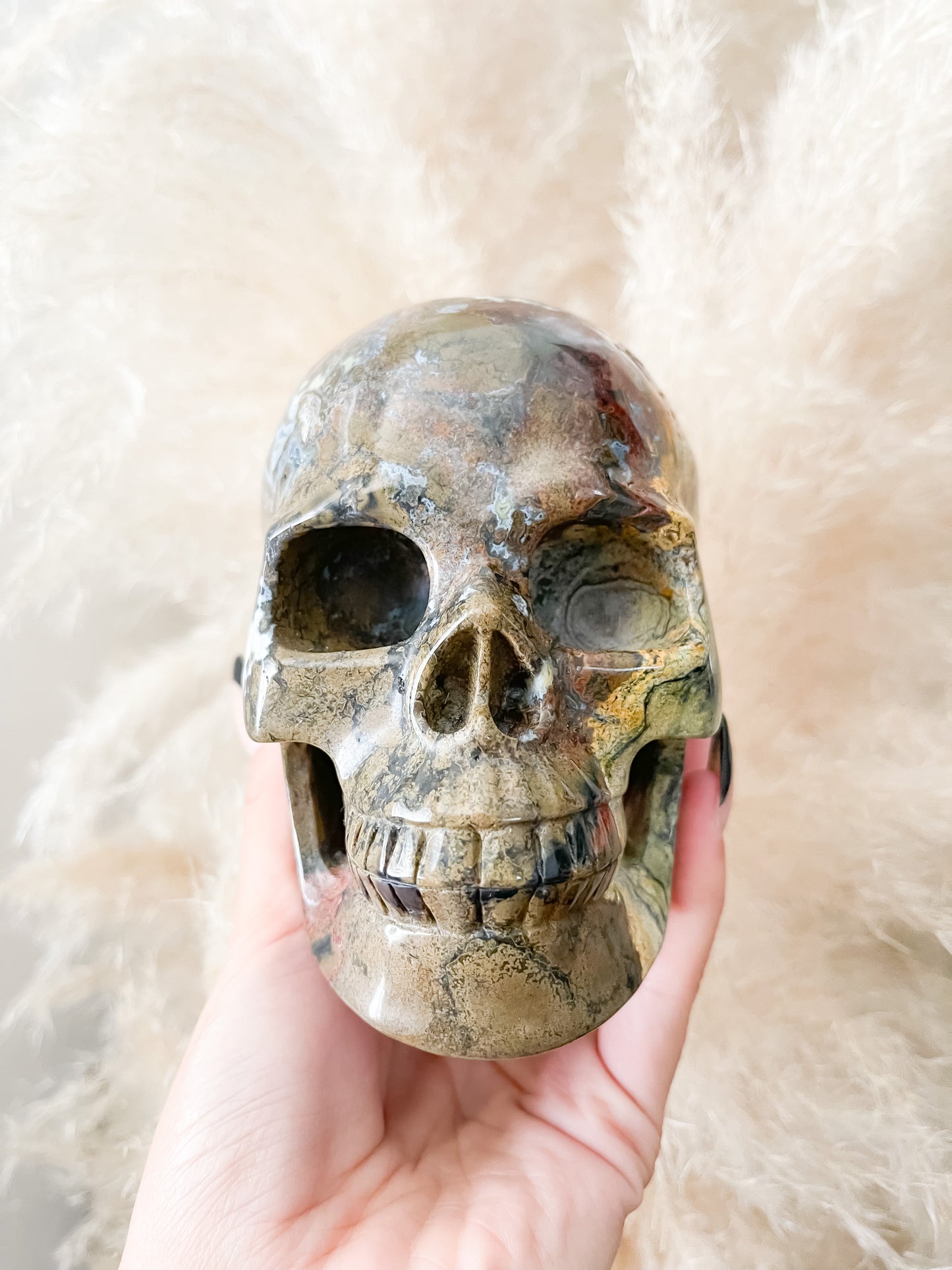 Ocean Jasper Skull