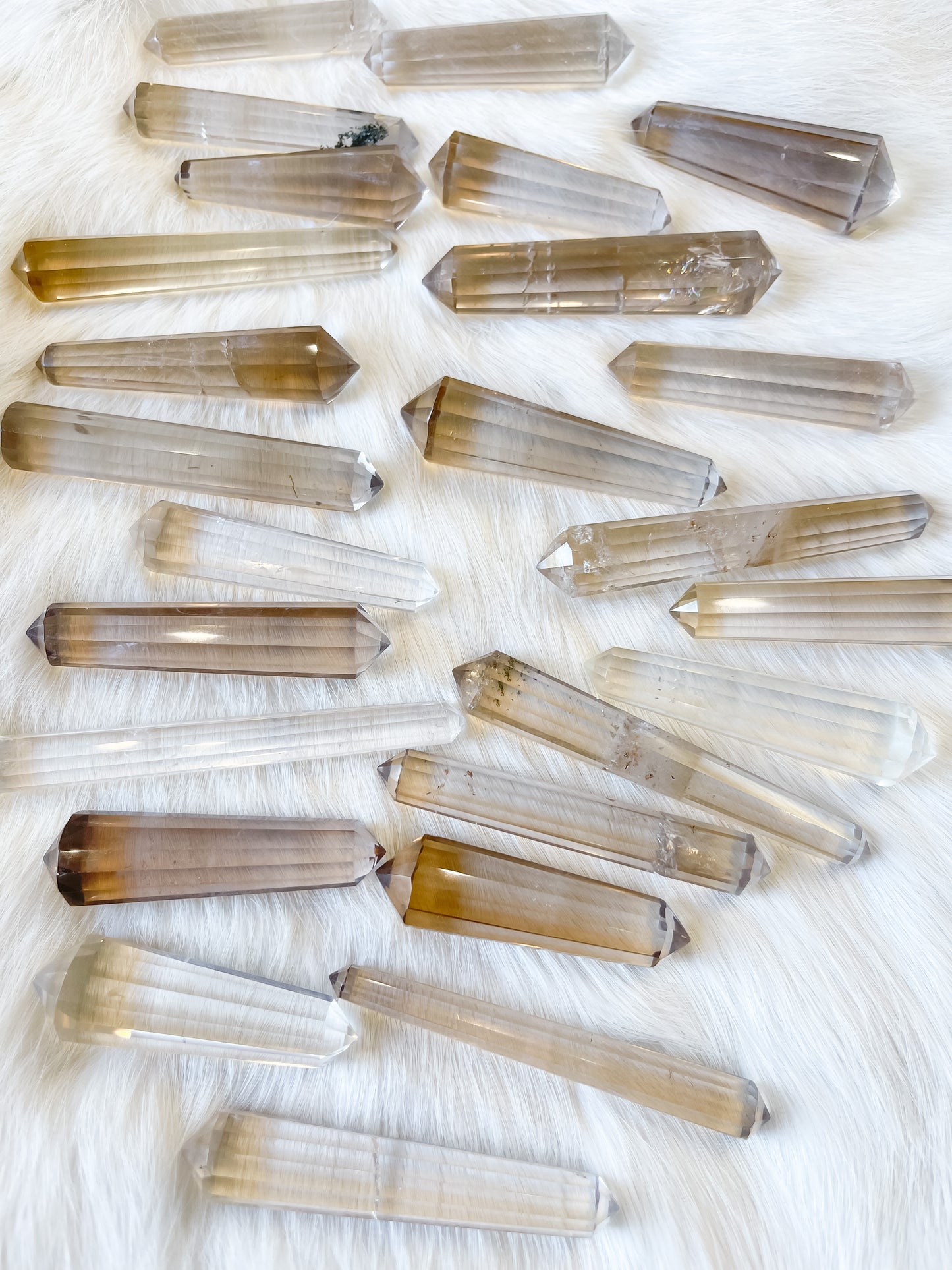 10 Faceted Double Terminated Quartz