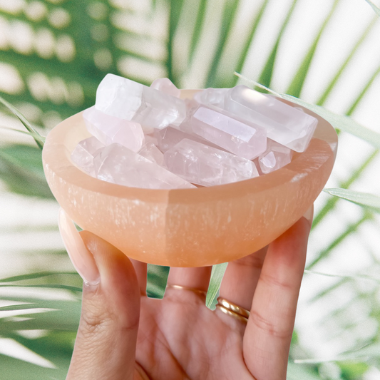 Mini Rose Quartz Tumbled Towers