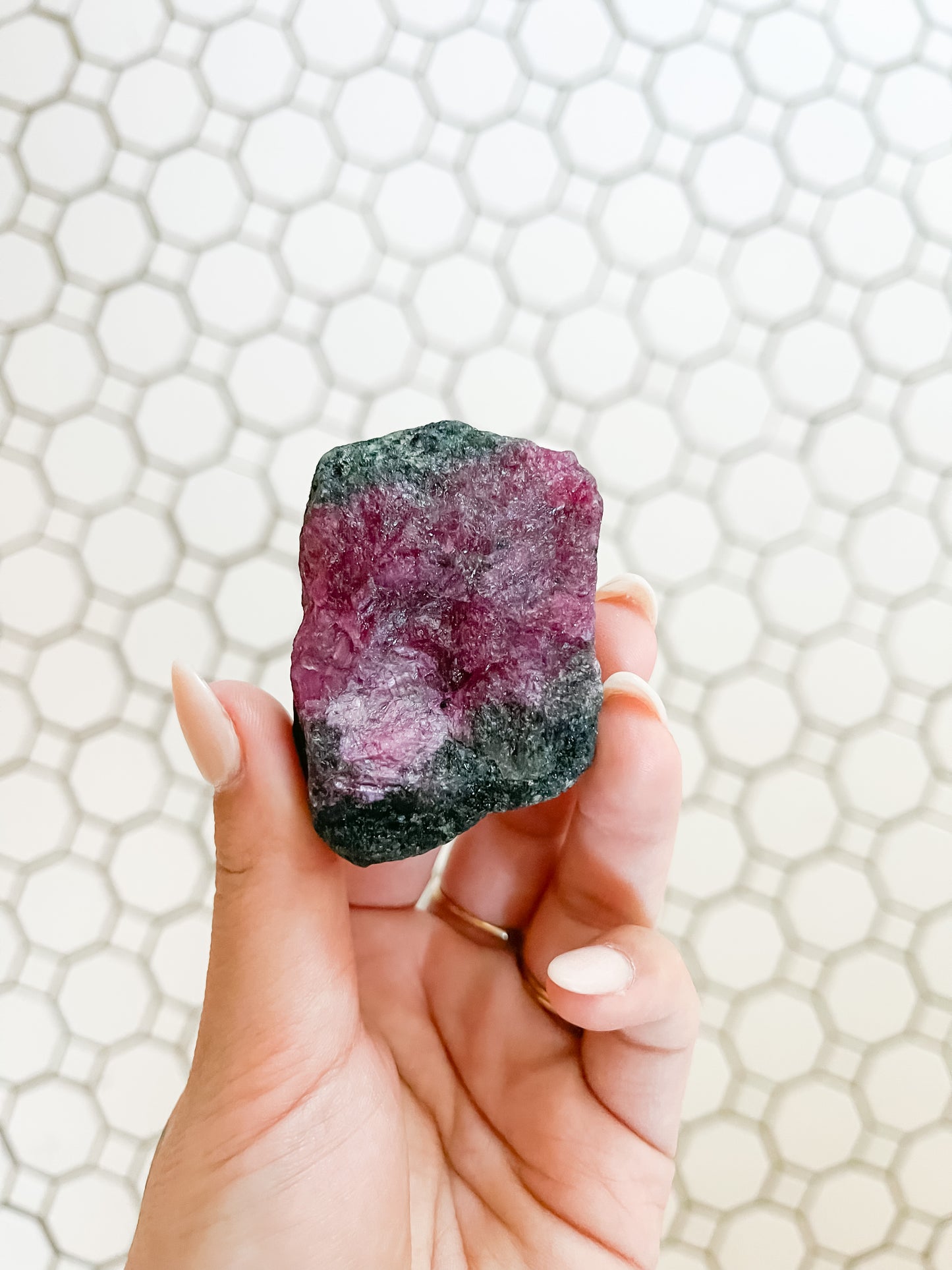 Raw Ruby in zoisite