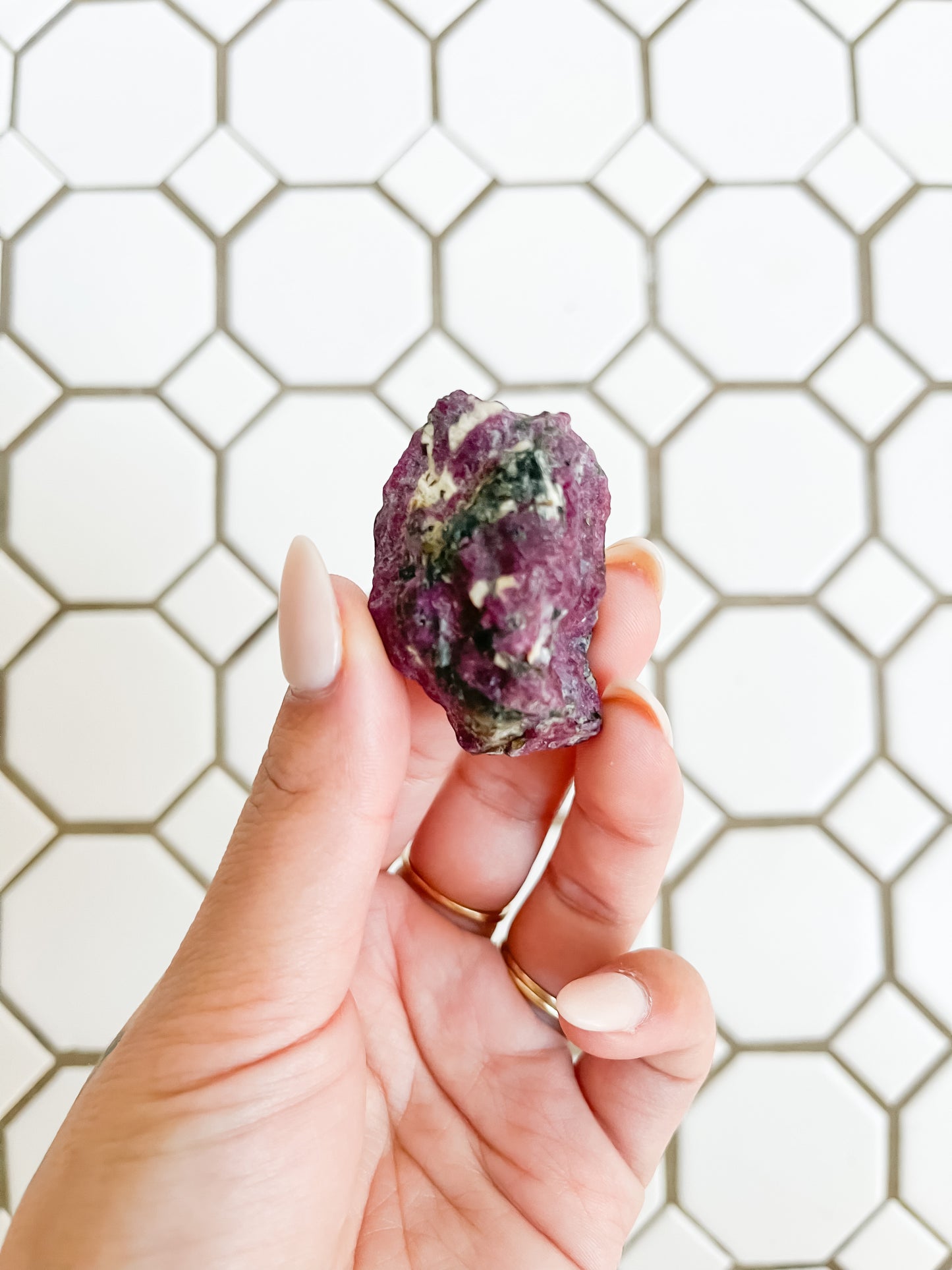 Raw Ruby in zoisite