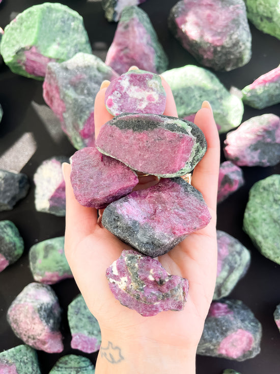 Raw Ruby in zoisite