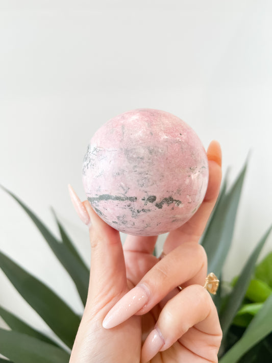 69 Rhodonite sphere