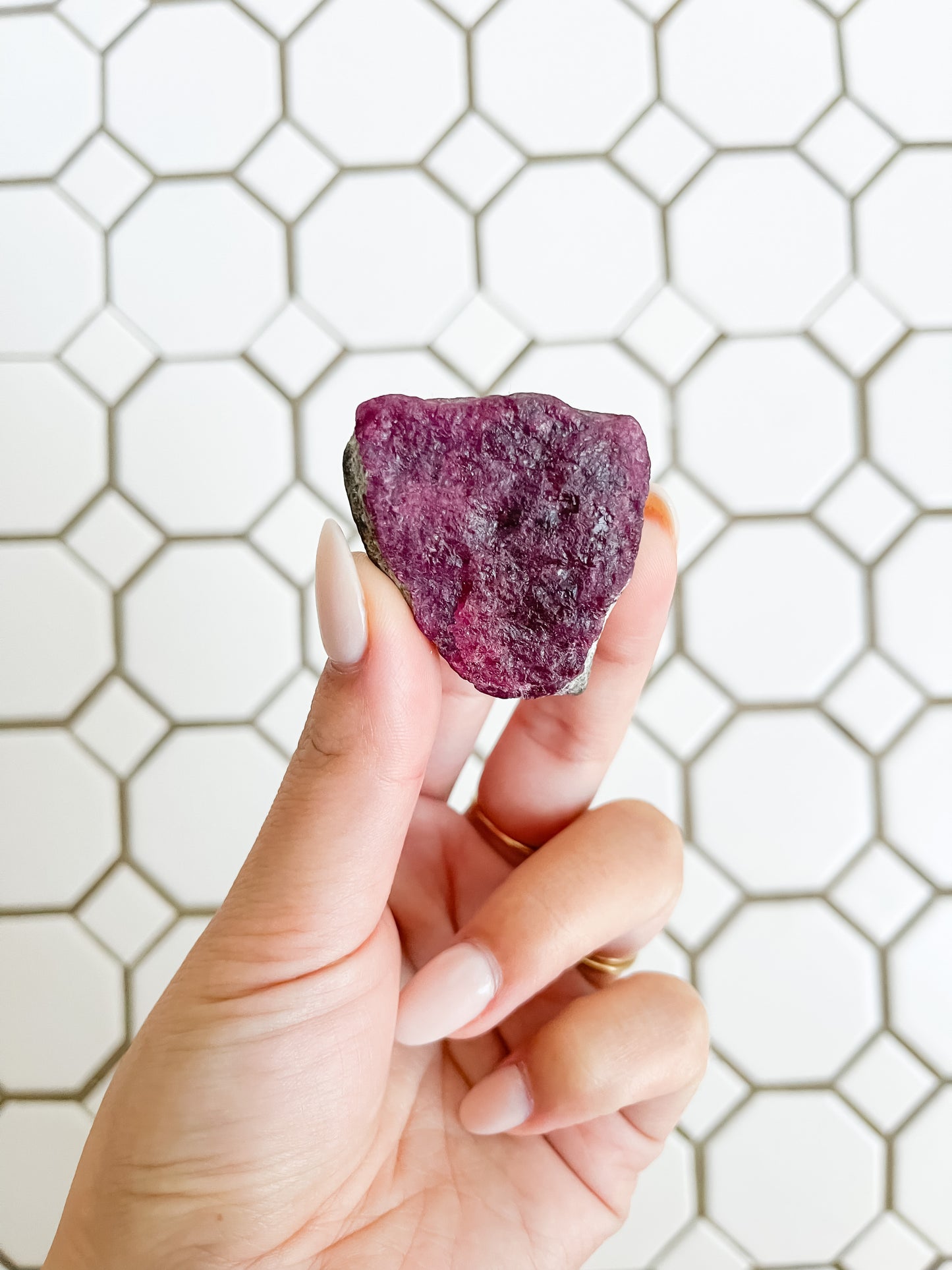 Raw Ruby in zoisite