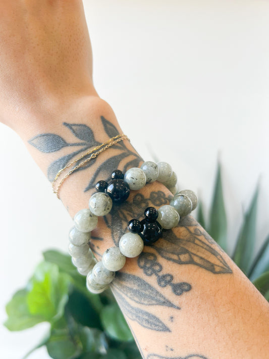 Labradorite Mickey Bracelet