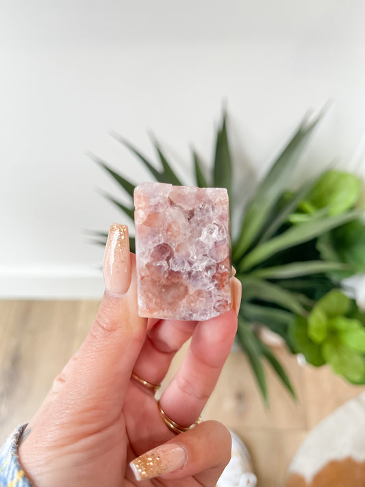 29 pink amethyst flower agate free forms