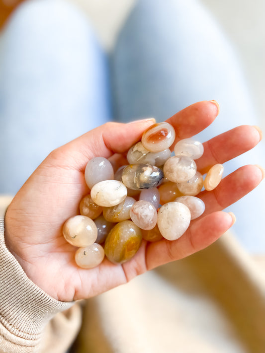Flower Agate Tumble