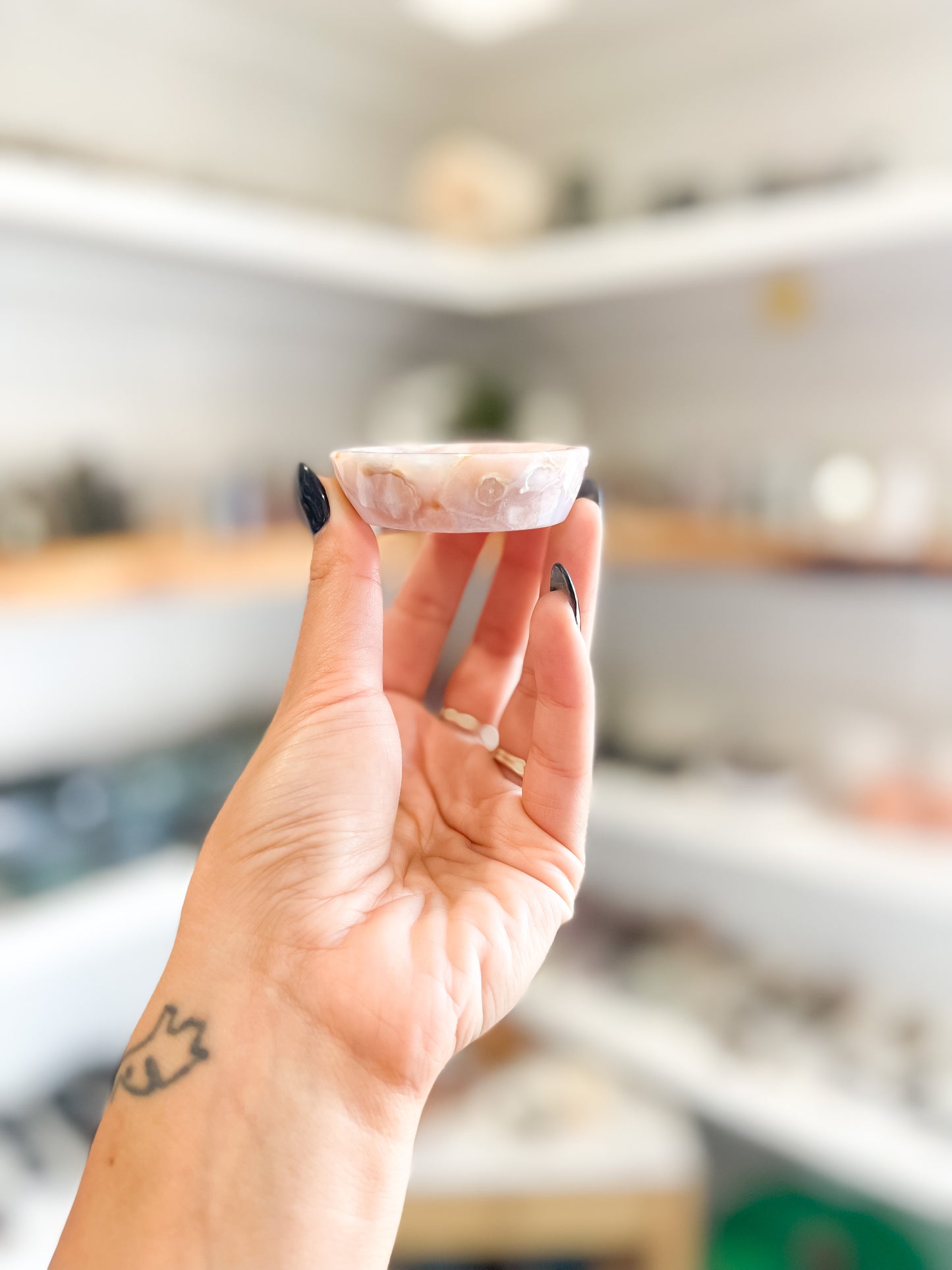 Mini Flower Agate Bowls