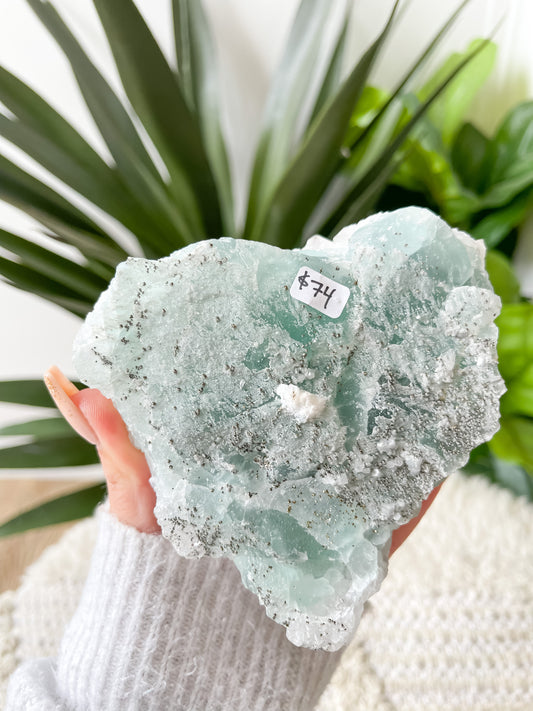 Apophyllite with Fluorite and pyrite